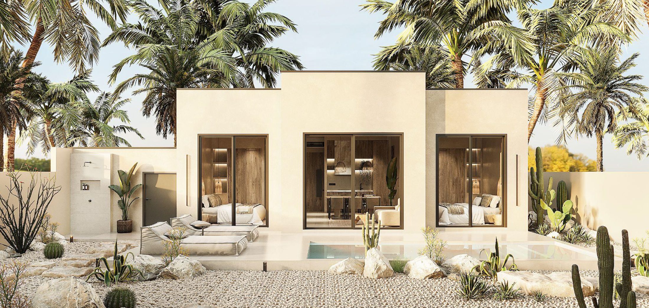 Desert-style villa exterior in Sunrise Lake Phuket community