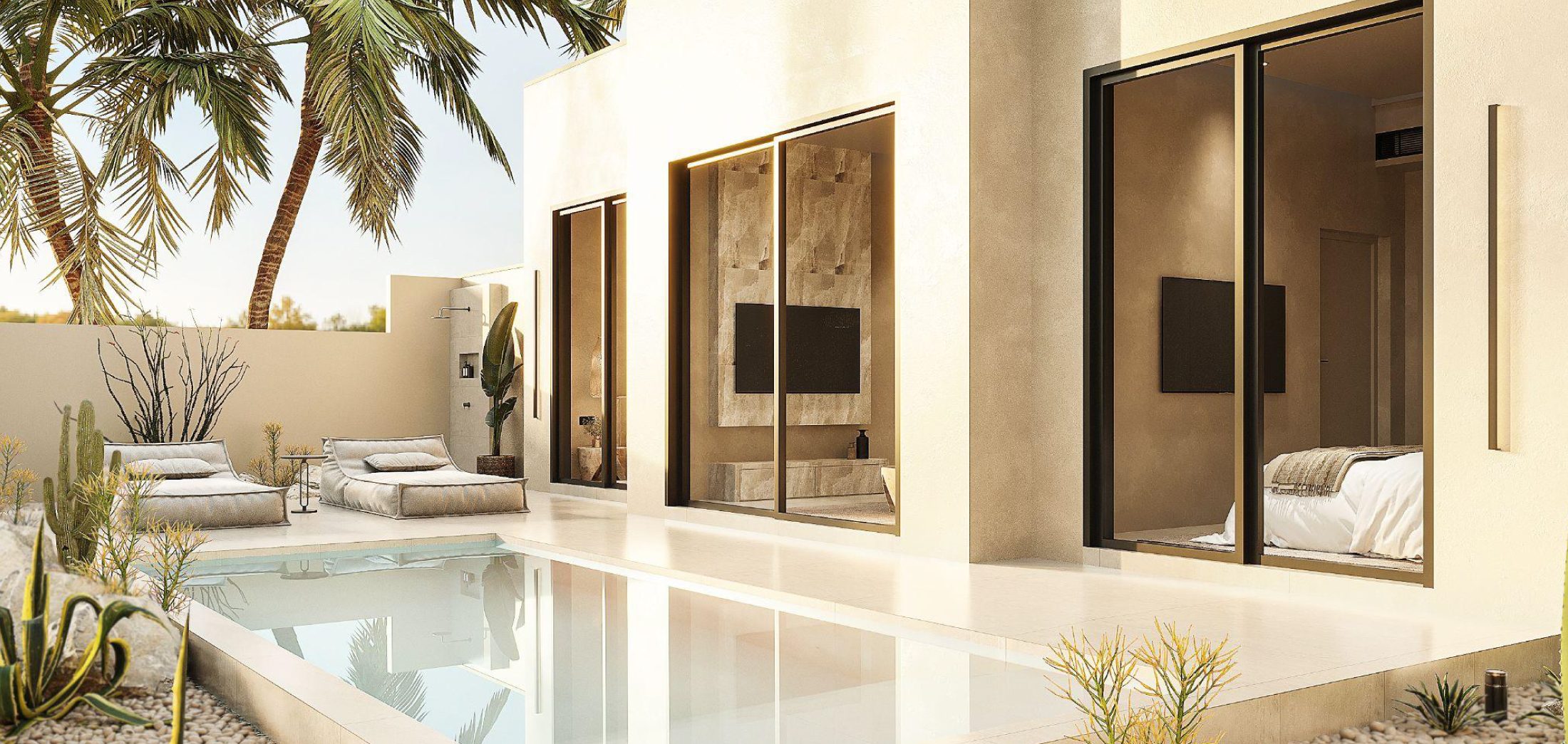Luxury pool villa at Sunrise Lake Phuket with tropical garden