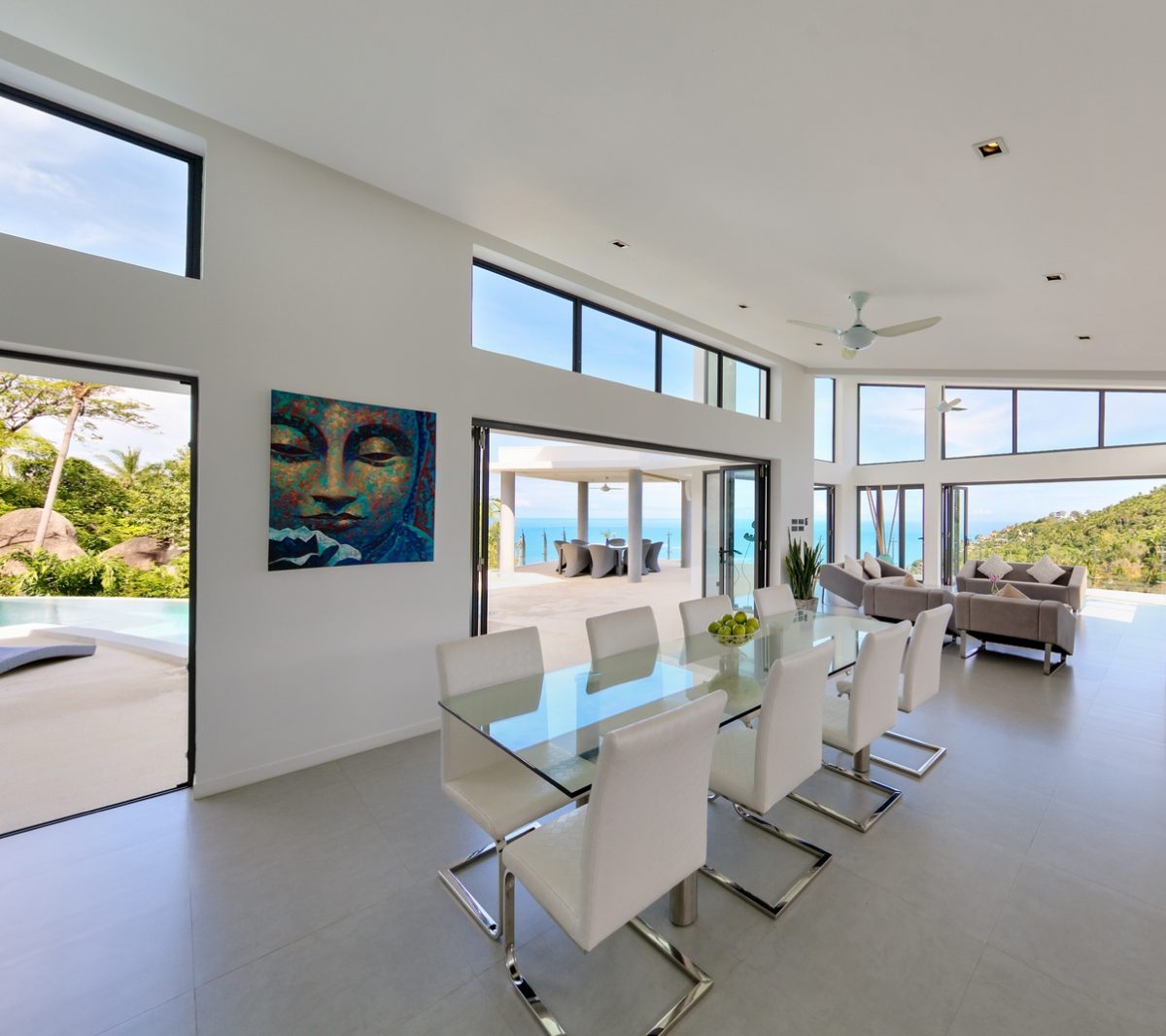 Dining area with sea view at Villa Maeva Koh Samui