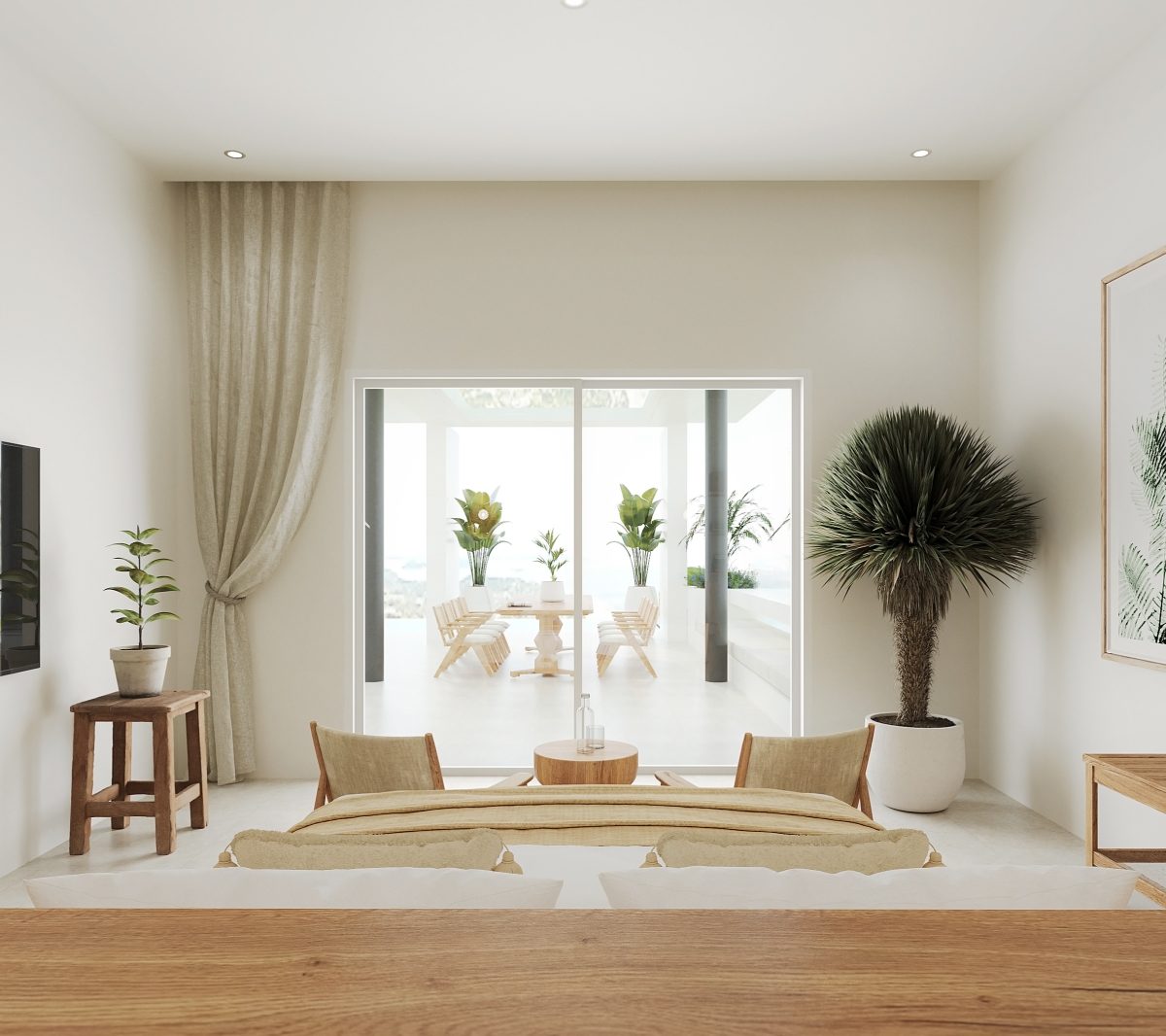 Modern interior with terrace view at Sunrise Hills Koh Samui