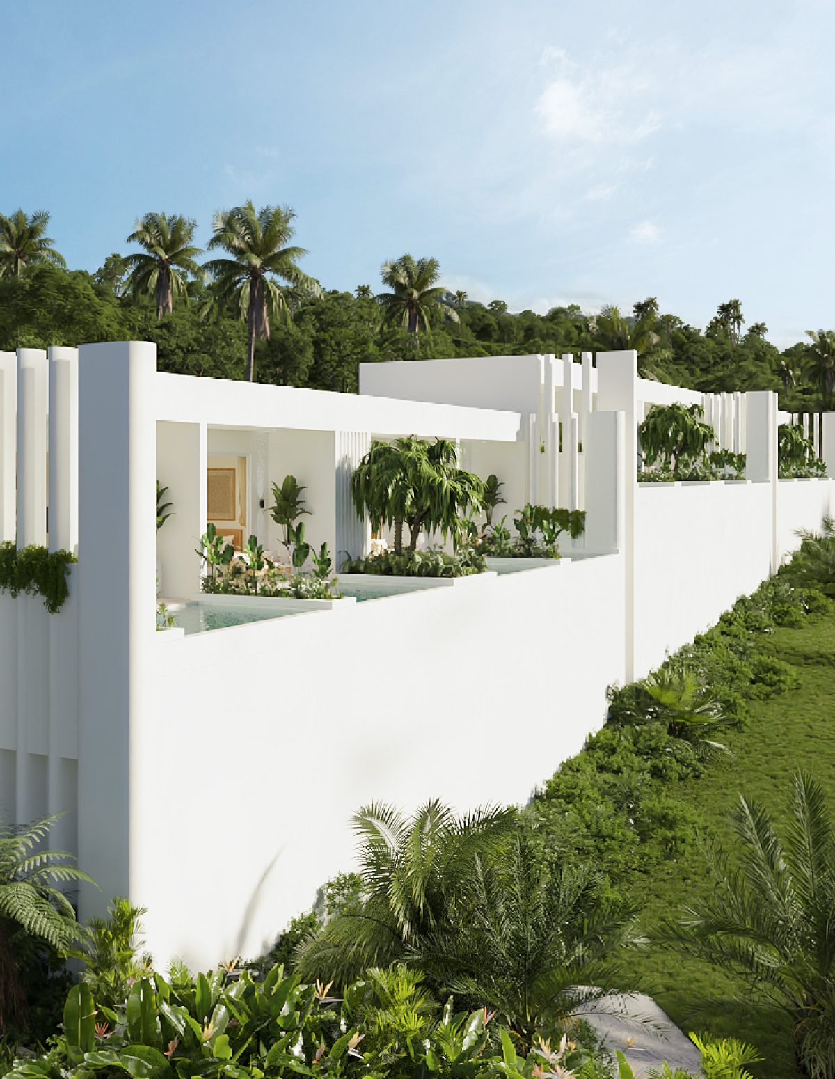 Sea view suites Chaweng Noi Samui with lush garden and modern design