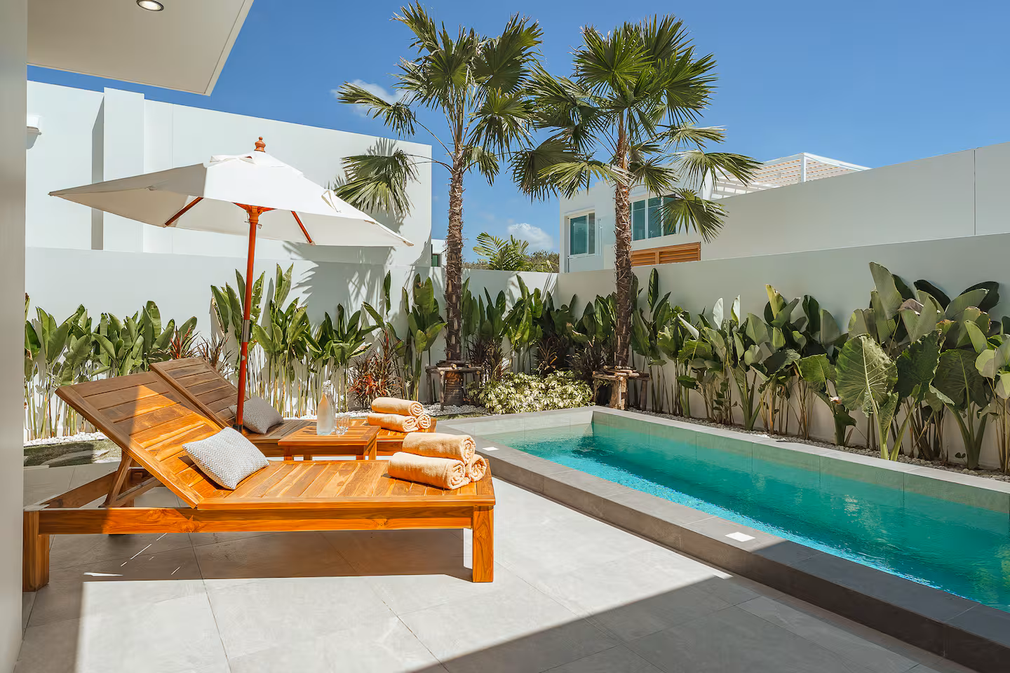 Staylar villa rental management — luxury pool villas managed by SKHAI